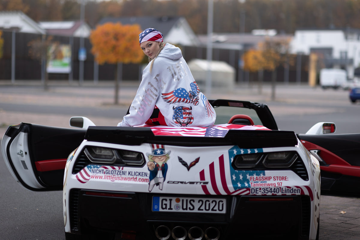 Hoodie "Little USA World" Pure Sky UNISEX