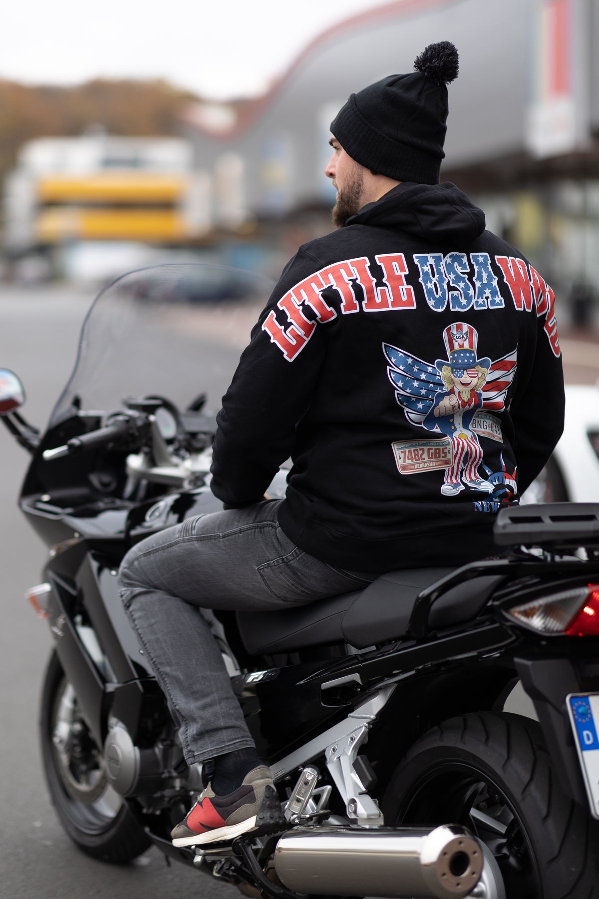 Hoodie "Little USA World" Black