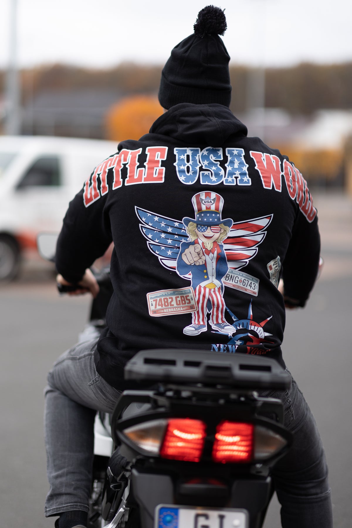Hoodie "Little USA World" Black