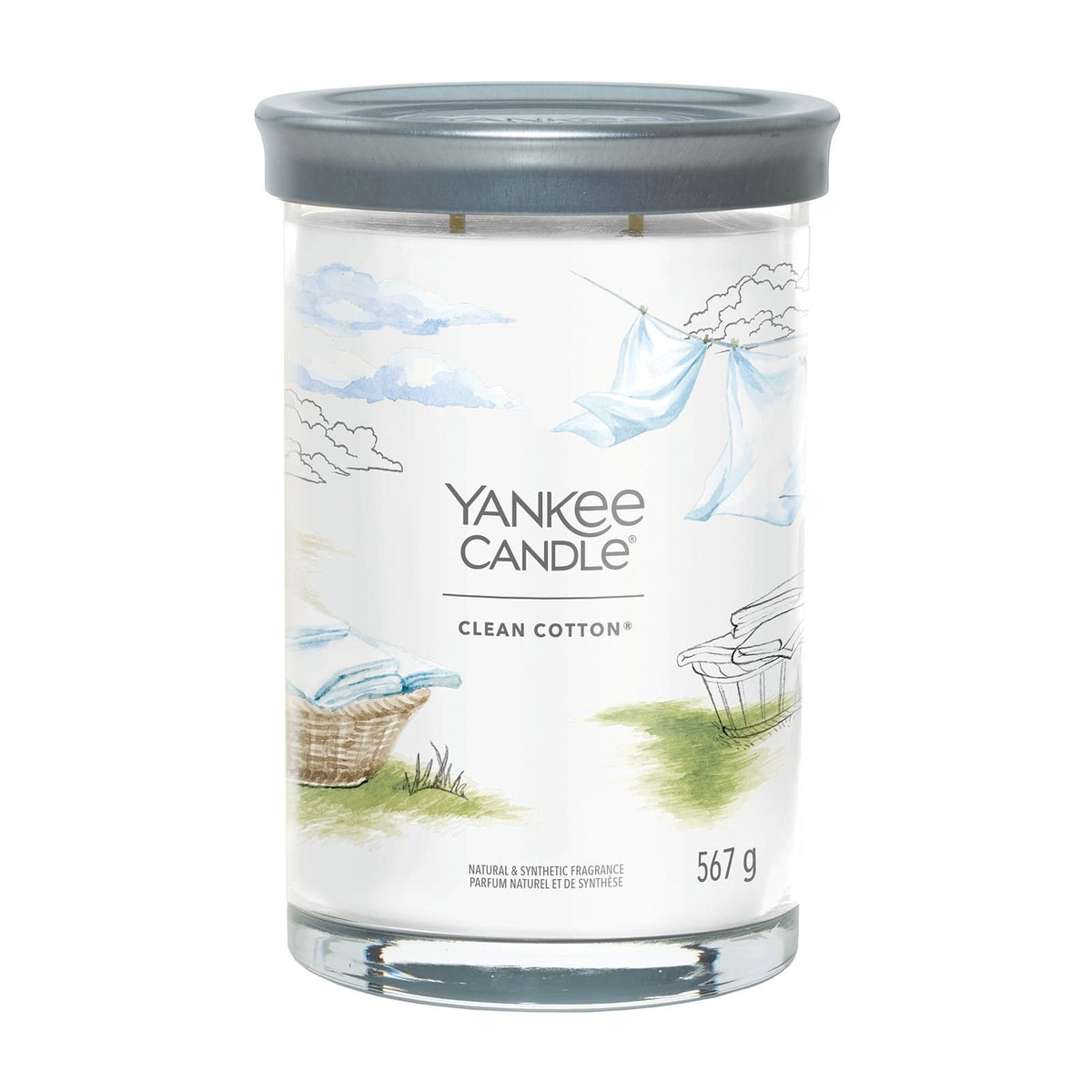 Yankee Candle – Clean Cotton Signature Large Tumbler 567 g – Duftkerze