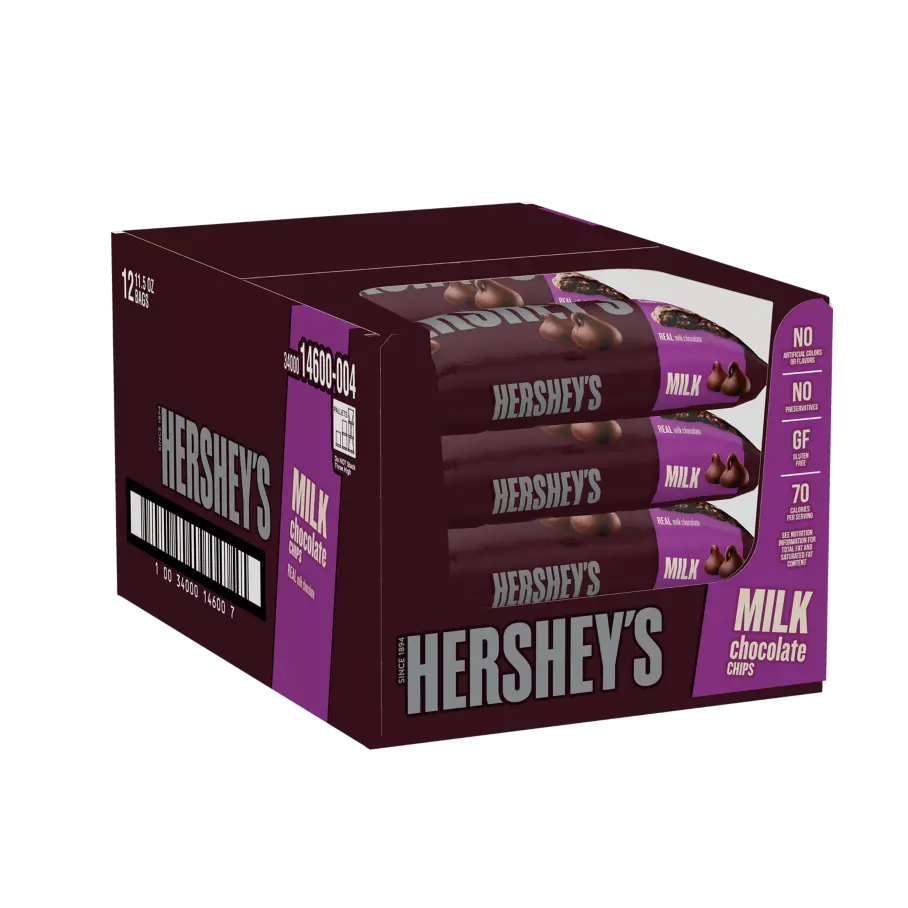 Hershey's Chips Milk Chocolate 12 x 326 g – Vollmilchschokolade Chips