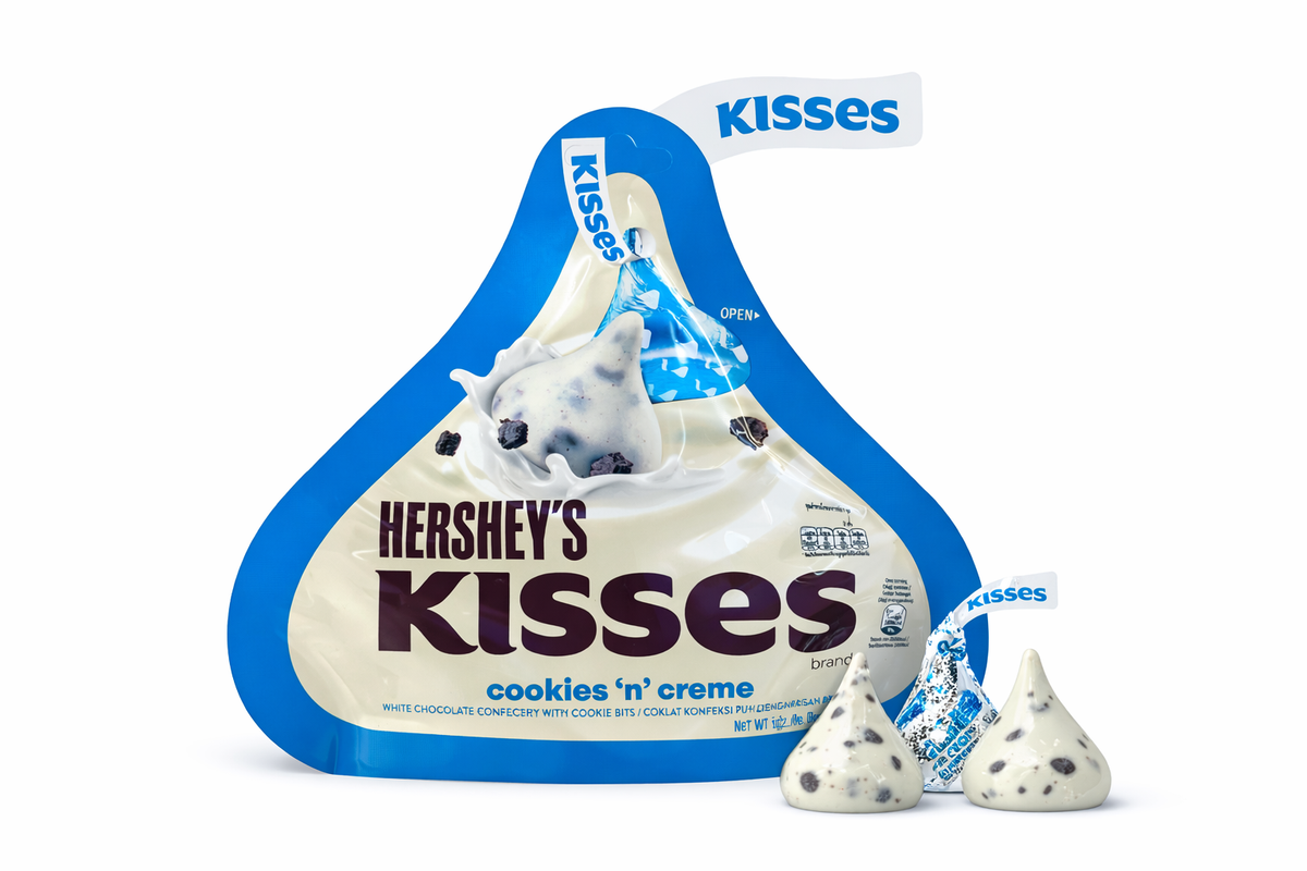 Hershey’s Kisses Cookies ’n’ Creme – Weiße Süßigkeit mit Keksstückchen 82 g