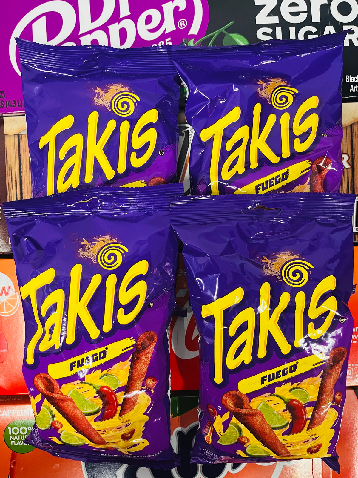 4xTakis Fuego 100g Chips Box