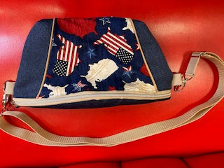 CrossBody Bag "Stars & Stripes" Handmade in Hessen, stark limitiert
