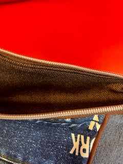 CrossBody Bag braun/blau "New York City " Handmade in Hessen, stark limitiert