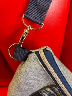 CrossBody Bag hellblau "New York City " Handmade in Hessen, stark limitiert