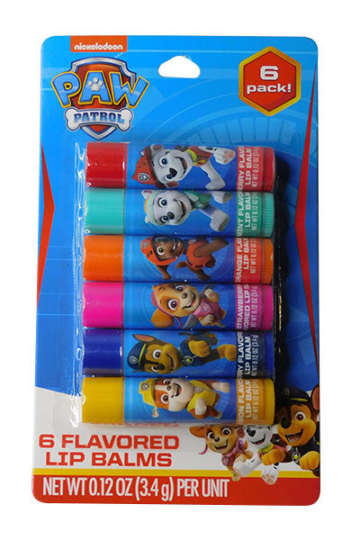 Paw Patrol 6er Set Flavored Lip Balms – Kinderfreundliche, süße Lippenpflege