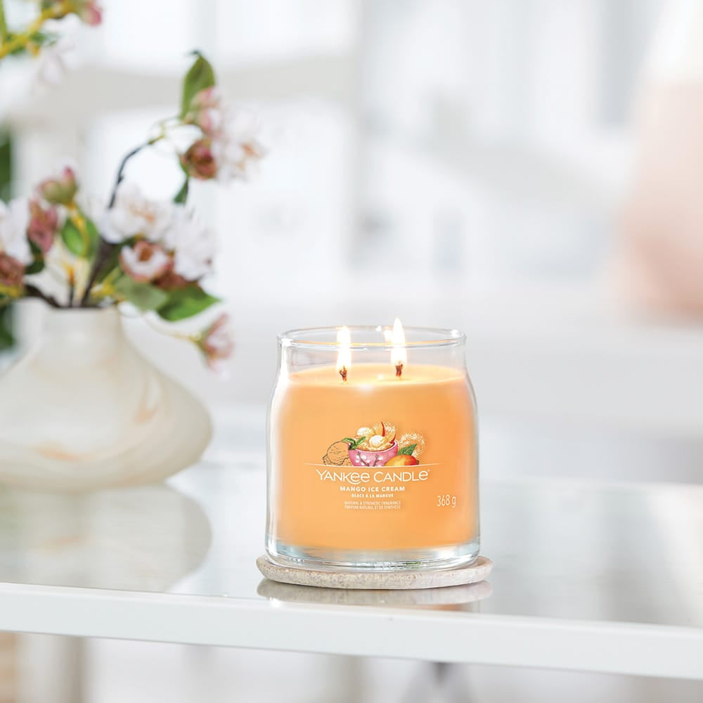Yankee Candle – Mango Ice Cream Signature Medium Jar 368 g – Duftkerze