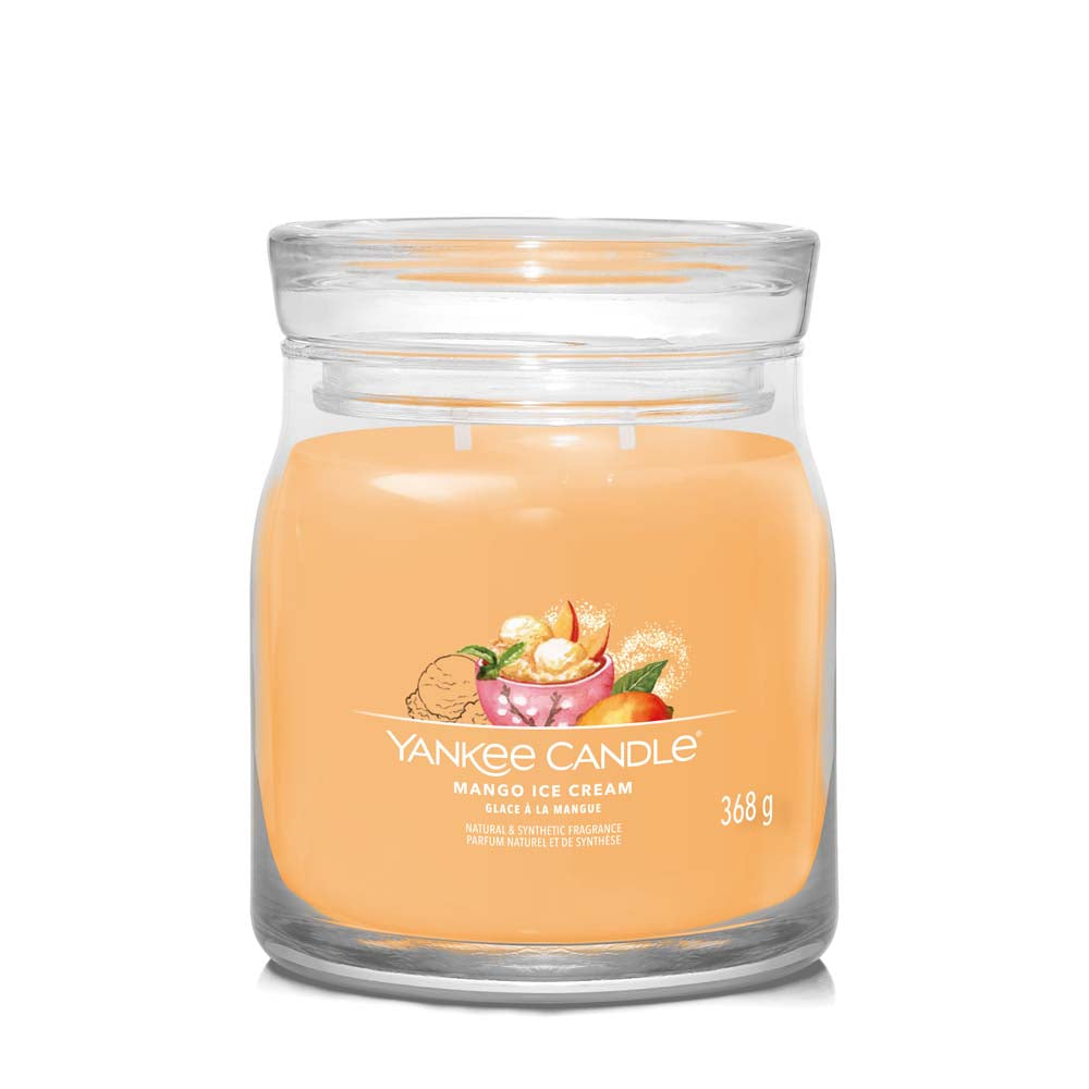 Yankee Candle – Mango Ice Cream Signature Medium Jar 368 g – Duftkerze