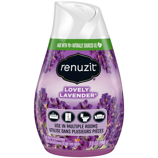 Renuzit Gel Air Freshener, Lovely Lavender, 1 Cone