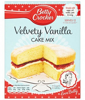 Betty Crocker Cake Mix Velvety Vanilla 6 x 425 g
