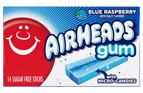Airheads Gum Blue Raspberry 12 x 34g