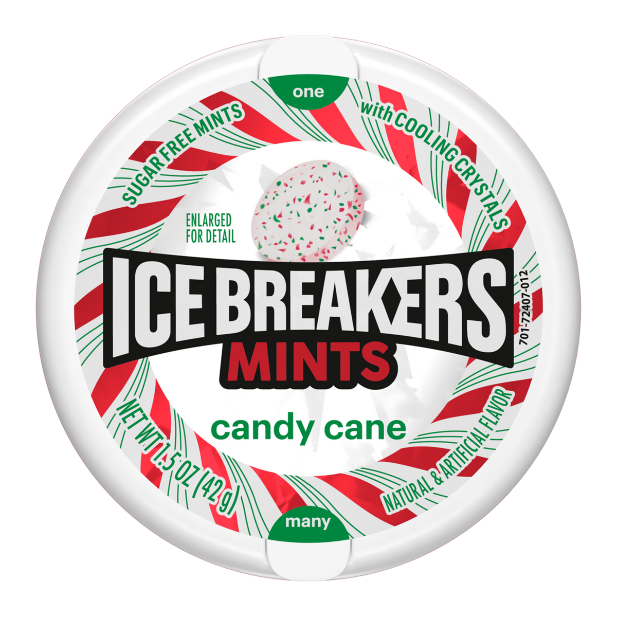 Ice Breakers Candy Cane – Zuckerfreie Pfefferminzbonbons 42 g