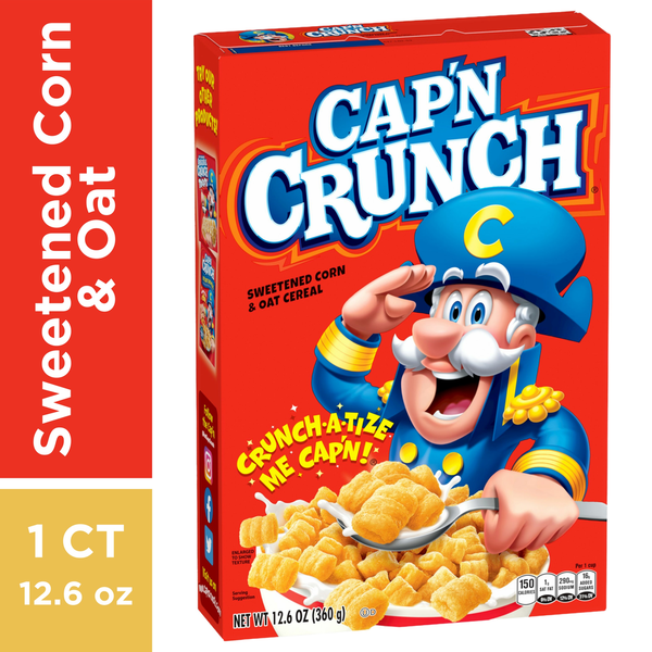 Cap’n Crunch Corn & Oat Cereal 357g– Knusprige Mais- und Haferflakes (US Frühstückscereal)