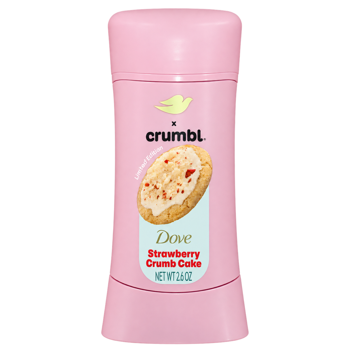 Dove x Crumbl Strawberry Crumb Cake Deostick 2.6 oz – Limited Edition