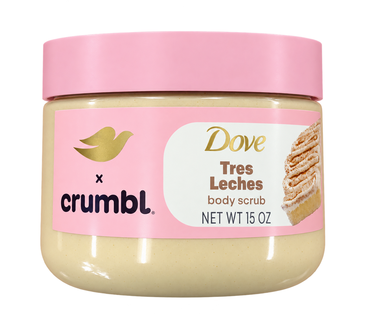 Dove x Crumbl Tres Leches Körperpeeling 15 oz – Limited Edition