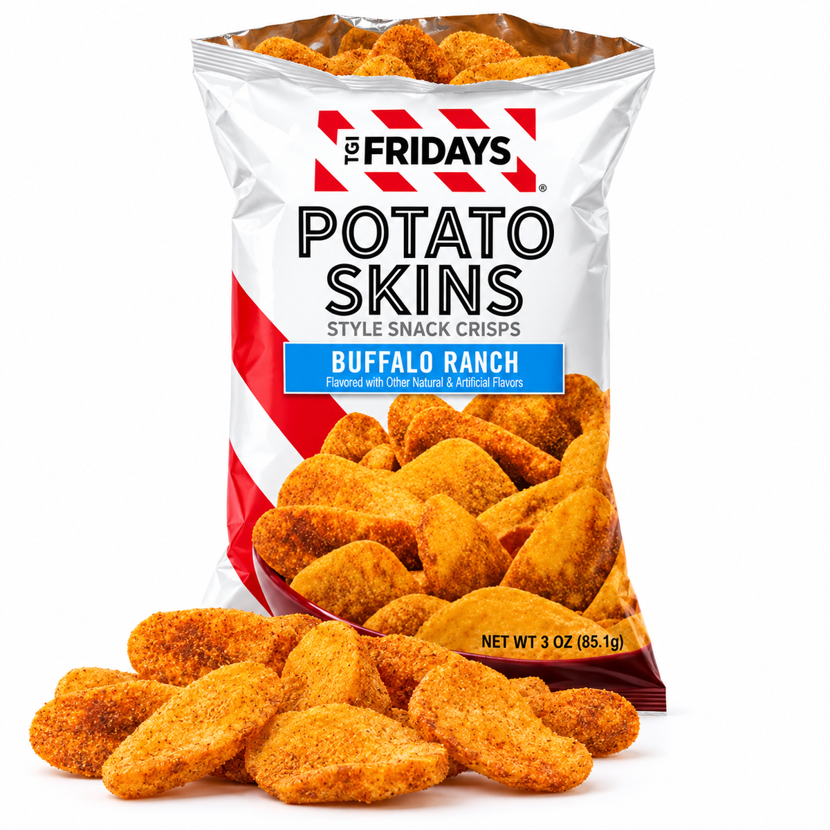 TGI Fridays Potato Skins Buffalo Ranch – Würzige Kartoffelsnacks 85 g