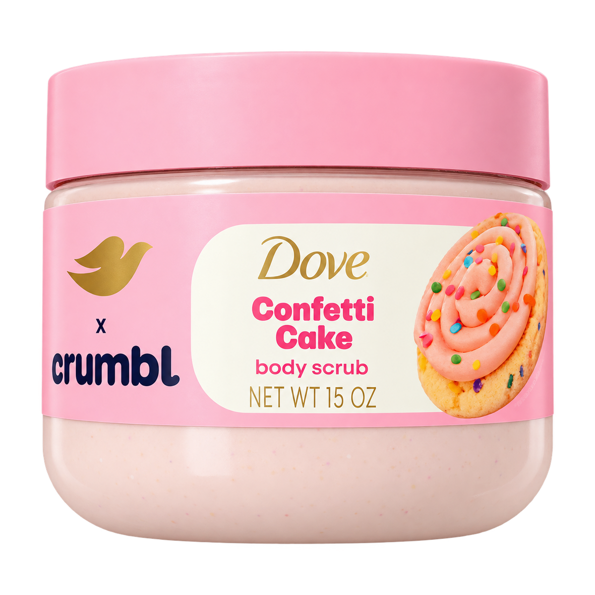 Dove x Crumbl Confetti Cake Körperpeeling 425 g – Limited Edition