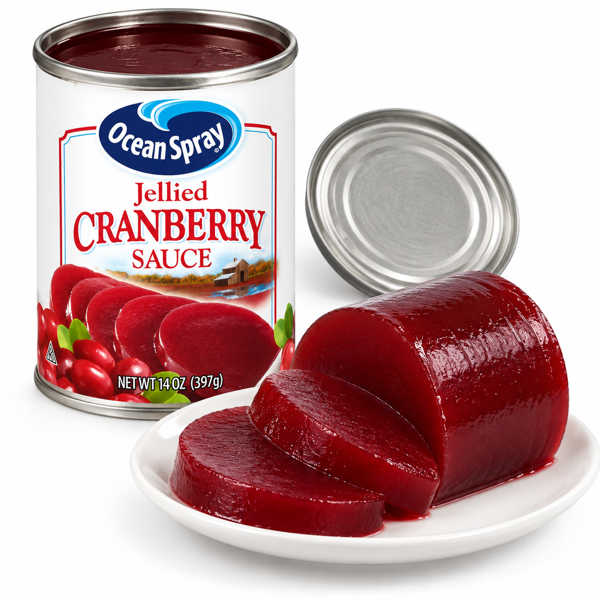Ocean Spray Jellied Cranberry Sauce – Geleeartige Cranberry-Sauce 397 g