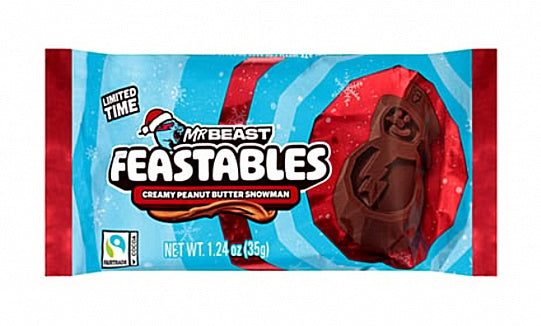 Mr Beast Feastables Milk Chocolate Peanut Butter Snowman 35g