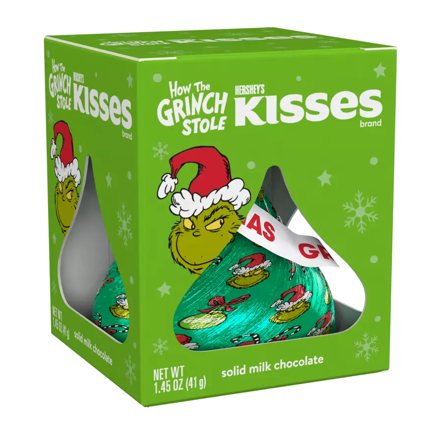 Hershey’s Kisses Grinch – Milchschokolade in Weihnachtsverpackung 41 g
