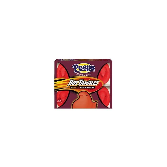 PEEPS Marshmallow Chicks HOT TAMALES CINNAMON 10CT.