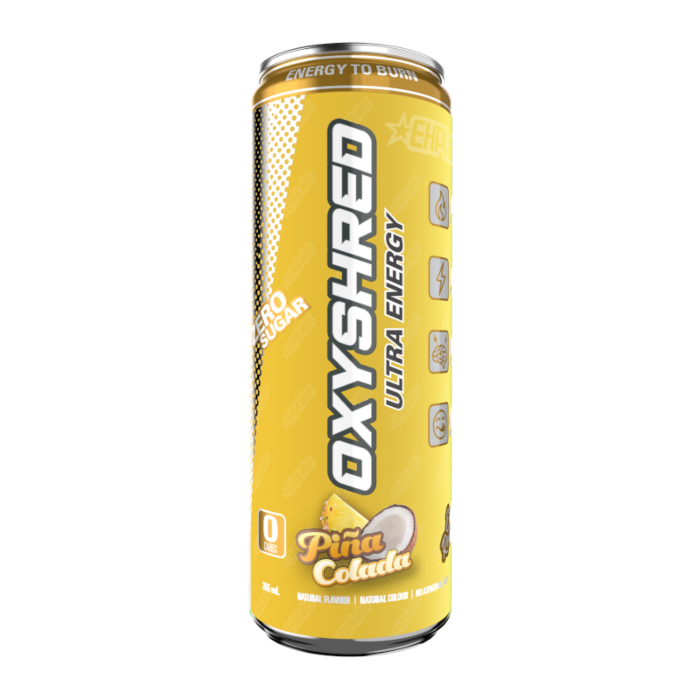 OxyShred Ultra Energy Drink Zero Sugar – Pina Colada Flavour 355 ml