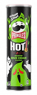 Pringles Hot Hauntin' Sour Cream Glow In The Dark 160g