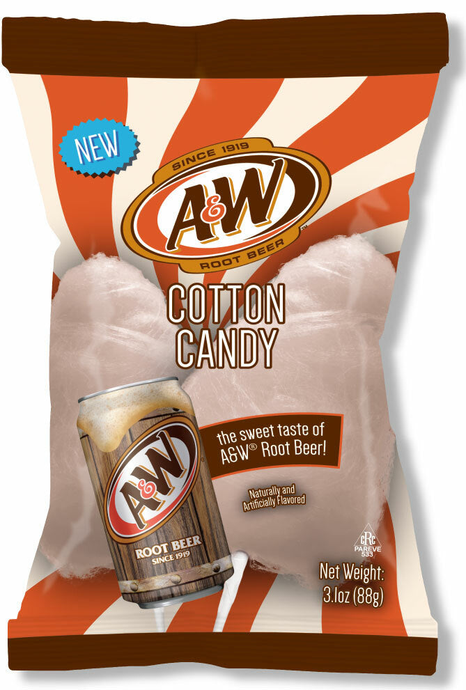 A&W Root Beer Cotton Candy 88g – Fluffige Zuckerwatte mit Wurzelsoda-Geschmack