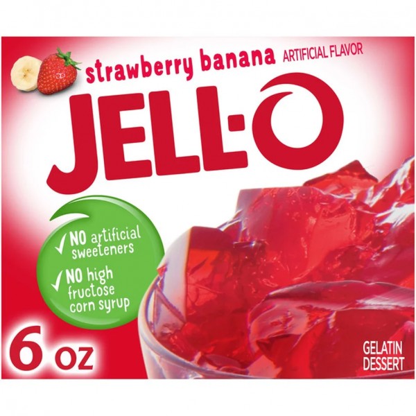 Jell-O - Strawberry Banana Gelatin Dessert 170g Mhd20.05.2023