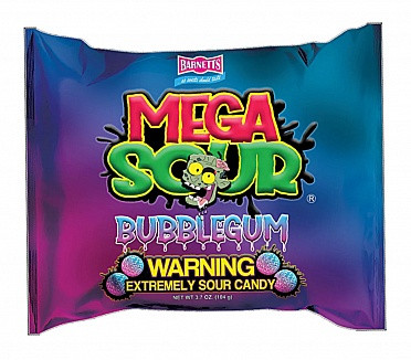 Barnetts Mega Sour Bubblegum 102g Extrem Sauer