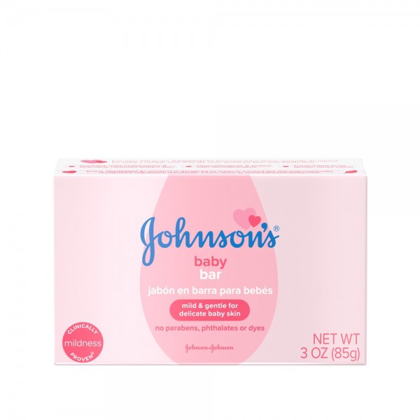 Johnson's Baby Soap Bar Gentle for Baby Bath and Skin Care, 3 Oz.