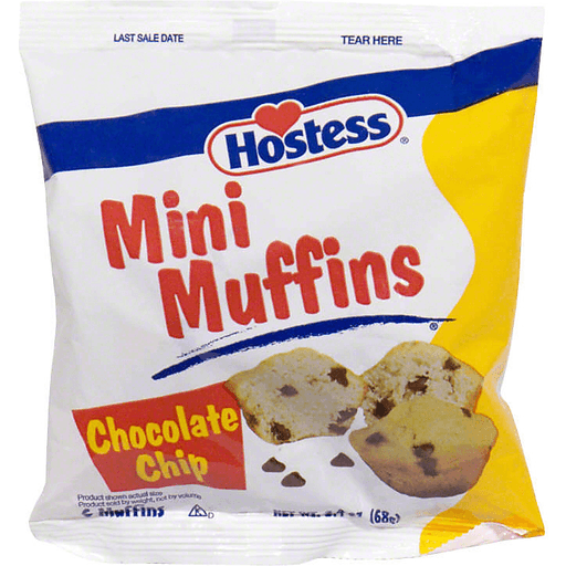 Hostess chocolate chip mini muffins 1 pouches / mhd 25.08.2022