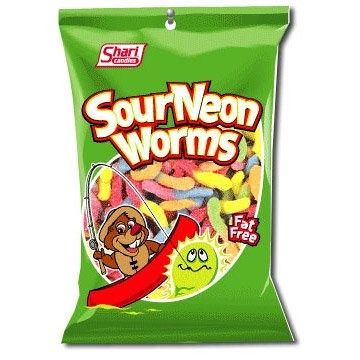 Shari Sour Neon Worms 5 oz/ mhd 29.12.22