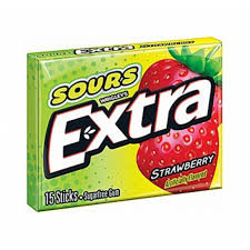 Extra Gum Sours Strawberry 41g