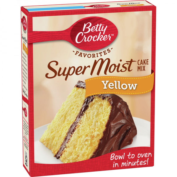 Betty Crocker Super Moist Yellow Cake Mix, MHD 05.08.22