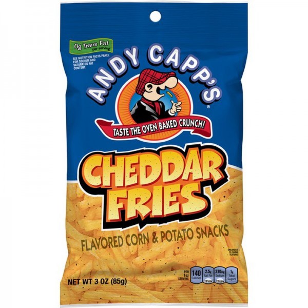 Andy Capp’s Cheddar Fries 85 g – Mais-Snack mit Cheddar-Geschmack