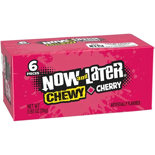 Now & Later 6PC Chewy Cherry 26g MHD 30.07.2023