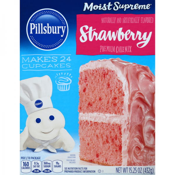 Pillsbury Cake Mix, Premium, Strawberry 15.25 oz, MHD 12.8.22