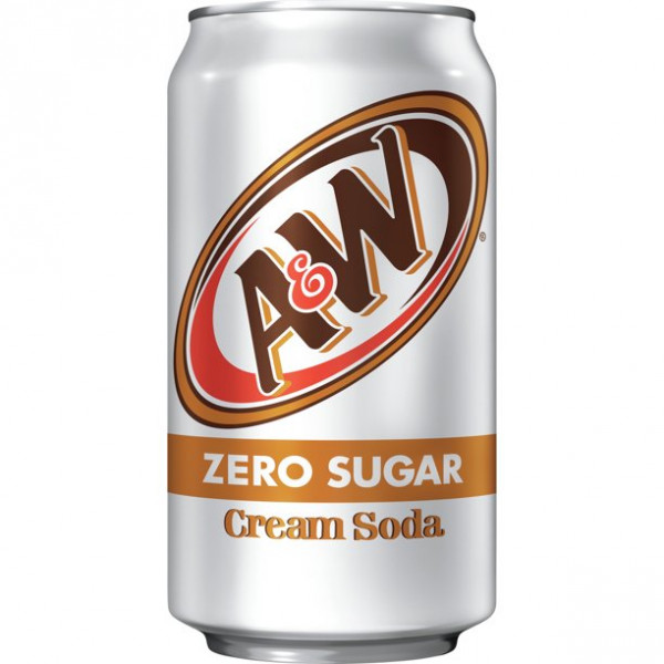A&W Zero Sugar Cream Soda No Caffeine 355ml