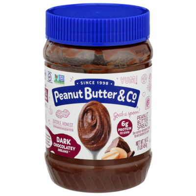 Peanut Butter & Co. Dark Chocolatey Dreams Peanut Butter Spread, MHD 8.1.2023
