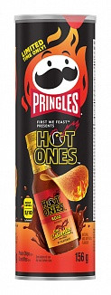 Pringles Hot Ones Los Calientes Rojo (156g) – Scharf-würzige Stapelchips