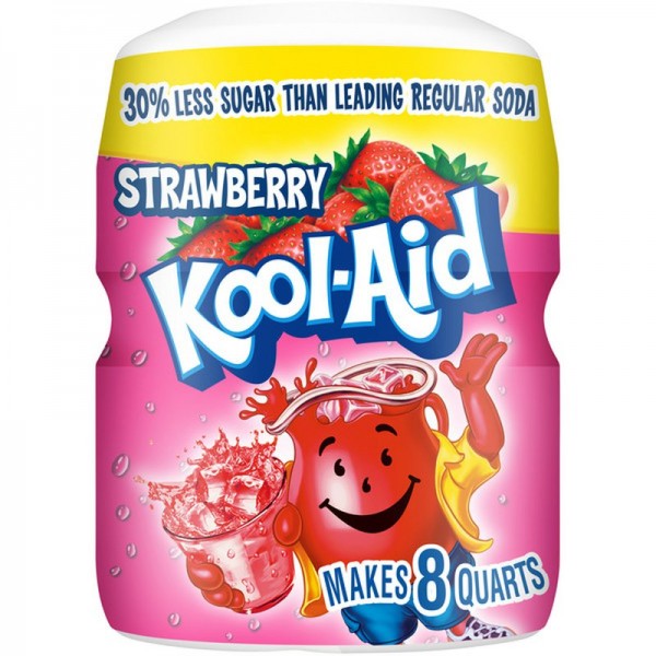 Kool-Aid Sugar-Sweetened Strawberry Powdered Soft Drink, MHD 19.01.23