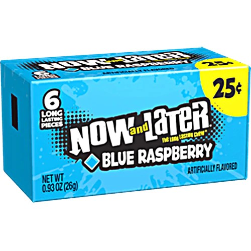 Now & Later 6PC Chewy Blue Raspberry 26g MHD 30.09.2023