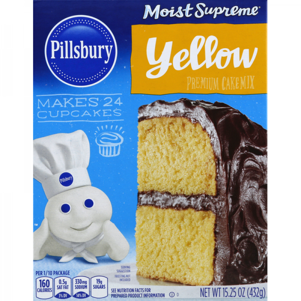 Pillsbury Cake Mix, Premium, Yellow 15.25 oz, MHD 9.6.22
