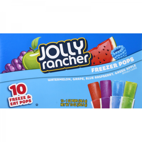 Jolly Ranchers Freezer Pops, Watermelon/Grape/Blue Raspberry/Green Apple 283g - MHD 28.02.2023