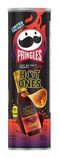 Pringles Hot Ones Los Calientes Barbacoa (156g) – Scharf-rauchige Stapelchips